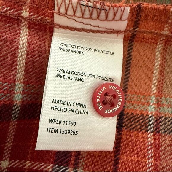 Weatherproof Vintage Plaid Classic-Fit Flannel Shirt size Medium - Picture 9 of 11